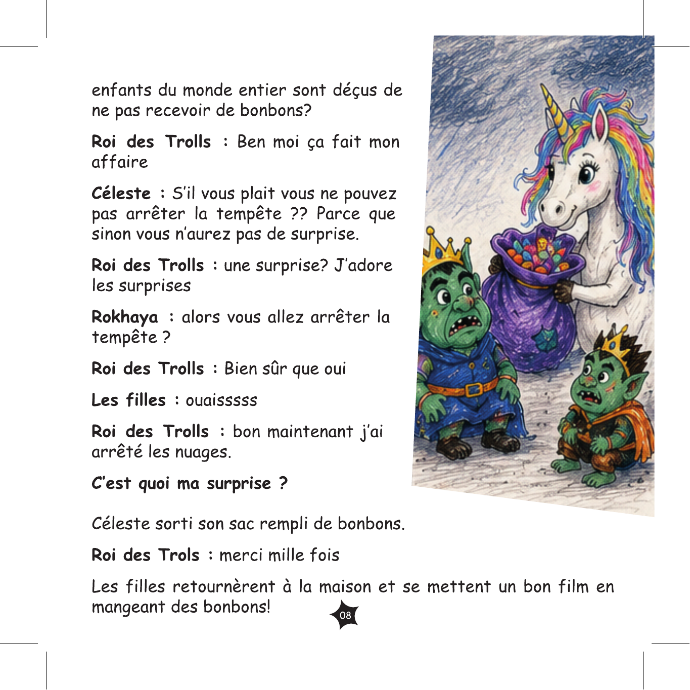 Face au Roi des Trolls — illustration originale de Rokhaya DIONE